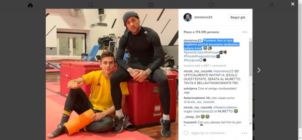 L’italiano di Dani Alves zoppica ma le parolacce le ha imparate bene