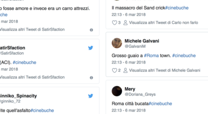 Roma tra pioggia e crateri. E su Twitter impazza il #cinebuche