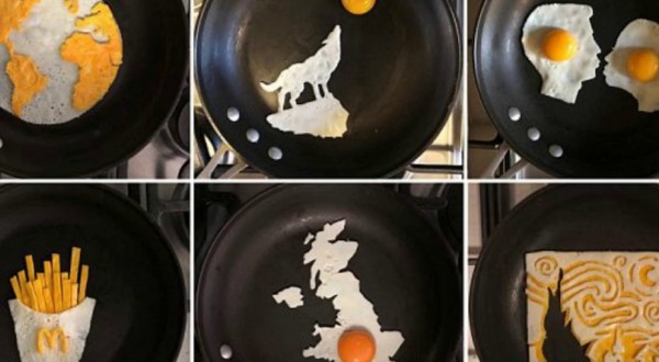Opere d’arte realizzate con le  uova spopolano su Instagram