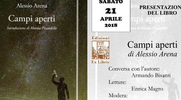 Comunicato stampa: Presentazione del libro di poesie di Alessio Arena “Campi aperti”