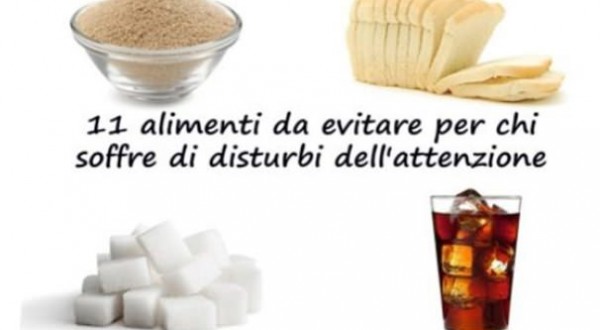 11 alimenti da evitare per chi soffre di disturbi dell’attenzione