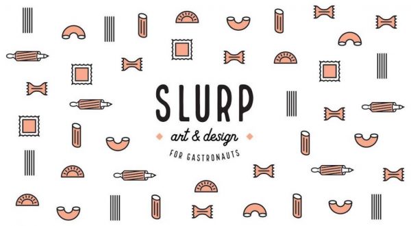Slurp poster a tema food realizzati da artisti italiani