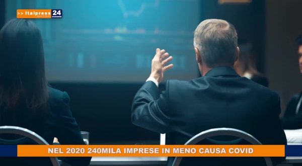 Nel 2020 240mila imprese in meno causa covid