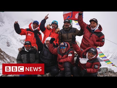 Nepalese climbers make first K2 winter summit – BBC News