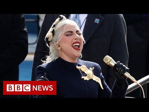 Biden inauguration: Lady Gaga sings the National Anthem – BBC News