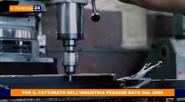 Per il fatturato dell’industria peggior dato dal 2009