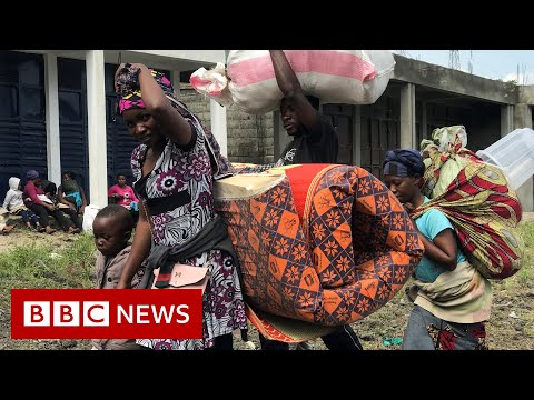 Thousands flee after DR Congo volcano warning  – BBC News