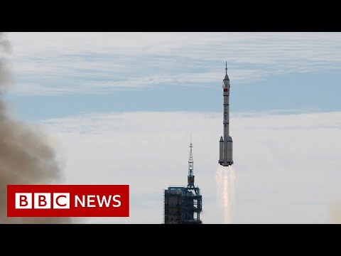 China launches first crew to new space station – BBC News