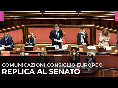 Consiglio europeo, la replica del Presidente Draghi al Senato della Repubblica