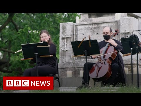 The New York Philharmonic playing at a cemetery – BBC News