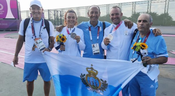 Tiro a volo mixed team, argento San Marino con Perilli-Berti