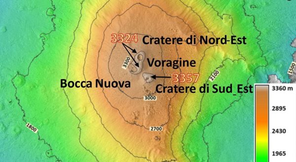 L’Etna ha una nuova vetta, record di altezza a 3357 metri