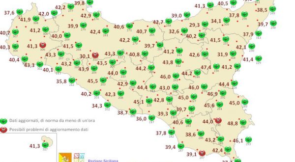 Caldo record nel Siracusano, raggiunti i 48,8 gradi