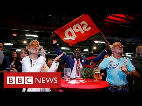 German election exit polls place Social Democrats narrowly ahead – BBC News