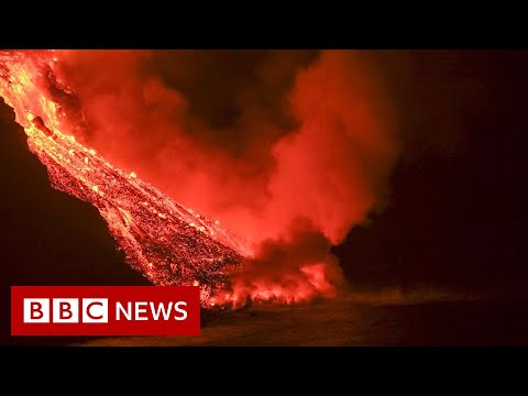 Lava continues to pour from La Palma volcano – BBC News