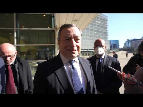 Bruxelles, punto stampa del Presidente Draghi