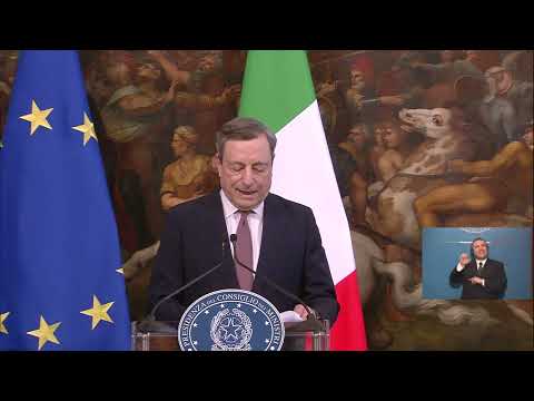 Dichiarazioni alla stampa Draghi – Marin a Palazzo Chigi (audio originale)