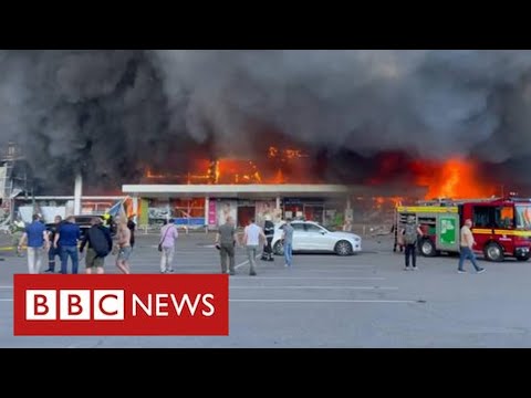 Russian missile strikes crowded shopping centre in Ukraine – BBC News