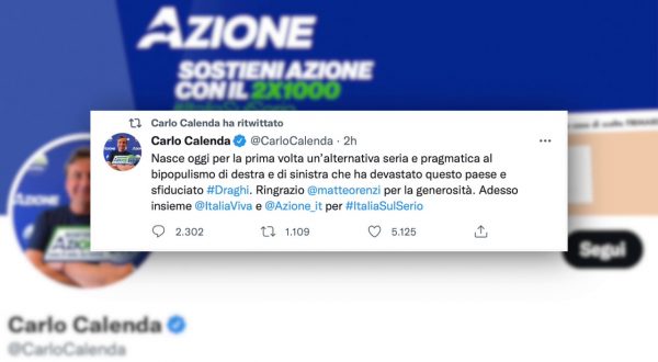 Intesa Calenda-Renzi, alle elezioni ci sarà il Terzo Polo