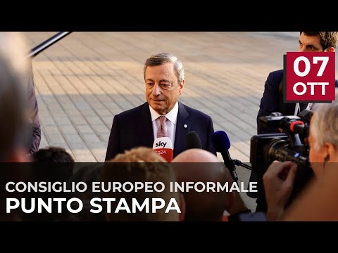 Punto stampa del Presidente Draghi al Consiglio europeo informale