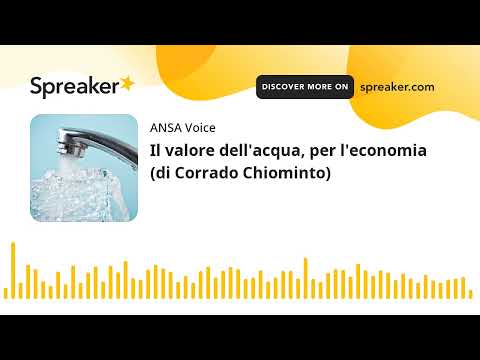 Il valore dell’acqua, per l’economia (di Corrado Chiominto)