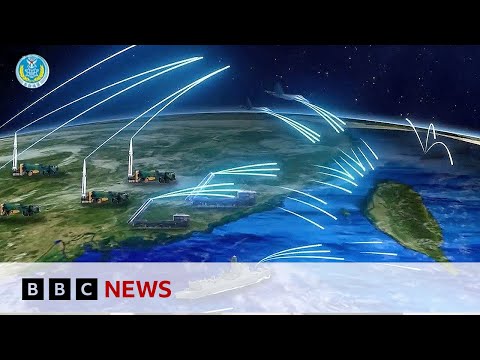 China simulates mass missile strikes on Taiwan in show of strength - BBC News