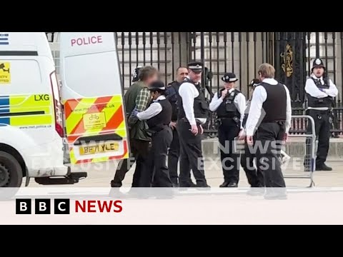 Controlled explosion after man arrested outside Buckingham Palace, London police say – BBC News