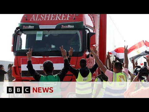 Gaza: Second convoy of aid trucks cross Rafah border – BBC News