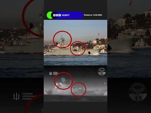 Russian landing ship Caesar Kunikov sunk off Crimea, says Ukraine. #Shorts #BBCNews