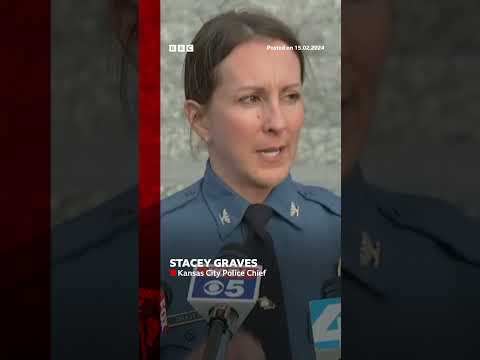 Moment gunfire erupted at the Kansas City Super Bowl parade. #Shorts #KansasCity #BBCNews