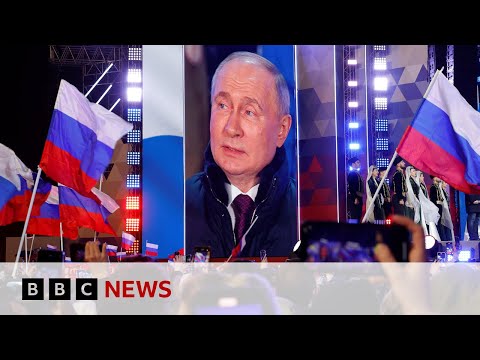 Putin addresses Moscow crowds after claiming landslide Russian election victory | BBC news