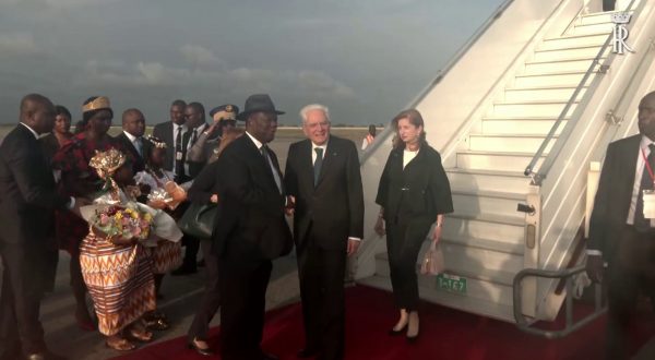 L’arrivo di Mattarella in Costa d’Avorio