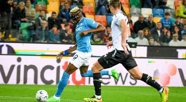 Osimhen non basta, il Napoli fa 1-1 a Udine