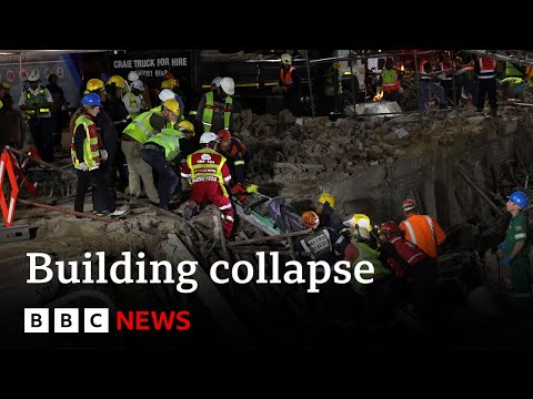 Dozens still trapped in South Africa building collapse | BBC News