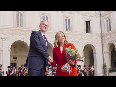 Incontro del Presidente Meloni con il Primo Ministro della Repubblica Ceca Fiala