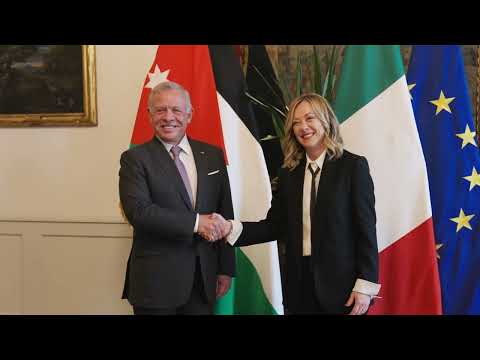 Il Presidente Meloni incontra il Re di Giordania Abdullah II Ibn Al Hussein