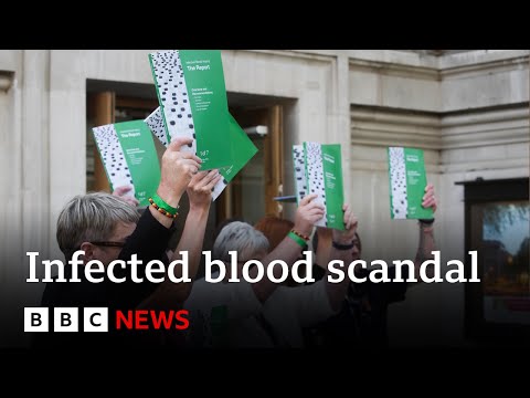 UK government covered up infected-blood scandal which left victims exposed, report finds | BBC News