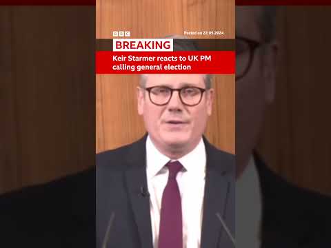 Labour leader Sir Keir Starmer reacts to UK general election announcement. #UKElection #BBCNews