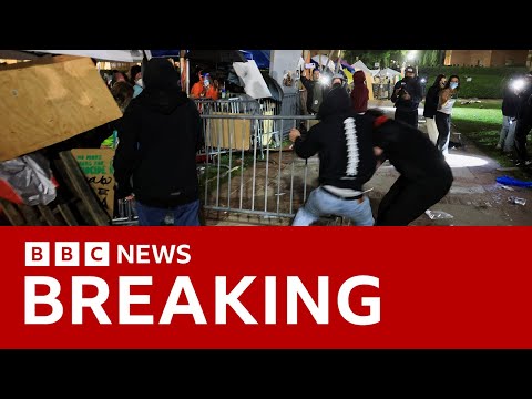 UCLA: California university calls in police after ‘violence’ at pro-Palestinian protest | BBC News