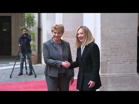 Incontro del Presidente Meloni con il Presidente della Confederazione Svizzera