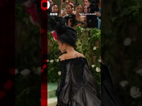 Zendaya wore two dresses by Galliano for the Met Gala. #Zendaya #MetGala2024 #Shorts #BBCNews
