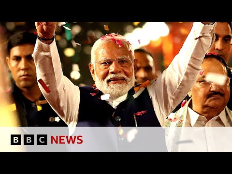 India election: Narendra Modi set for third term but opposition still to concede | BBC News