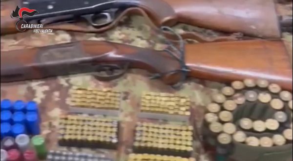 Arsenale scoperto e sequestrato in provincia di Vibo Valentia