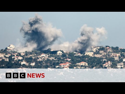 Israel carries out ‘extensive’ strikes in Lebanon as UK nationals told to leave | BBC News