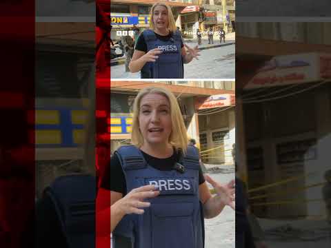 Scenes of destruction in Beirut after Hezbollah commander killed. #Beirut #BBCNews