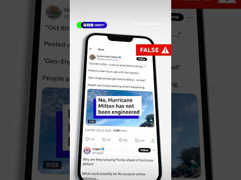 No, Hurricane Milton was not ‘engineered’. #HurricaneMilton #Florida #BBCNews