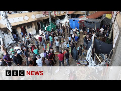 At least 28 killed in Israeli strike on school sheltering people in Gaza, medics say | BBC News