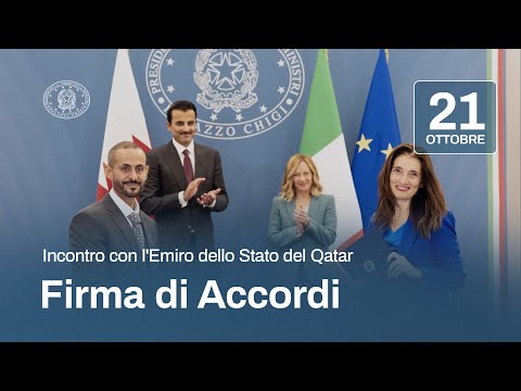 Firma di Accordi tra Italia e Qatar
