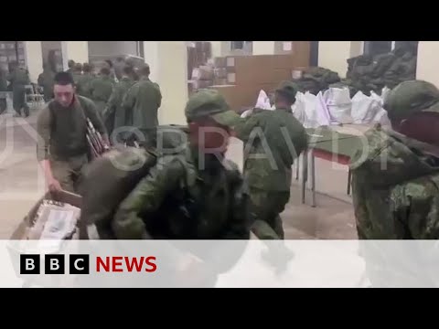 North Korean troops in Russia to fight in Ukraine war, new footage shows | BBC News