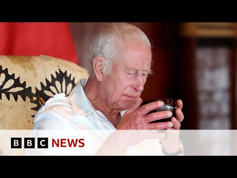 King Charles drinks kava during ritual in Samoa | BBC News